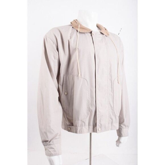Members Only Mens Lightweight Racer Bomber Jacket Coat US 44 Beige L Large - Picture 2 of 8